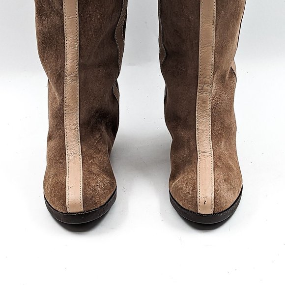 Hush Puppies Women Vintage Retro 90's Brown Suede Faux Shearling Boots Size 6.5 - Picture 11 of 11